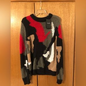 Saint Laurent Camouflage Intarsia Sweater